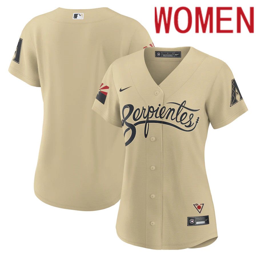Women Arizona Diamondbacks Nike Gold City Connect Replica MLB Jersey